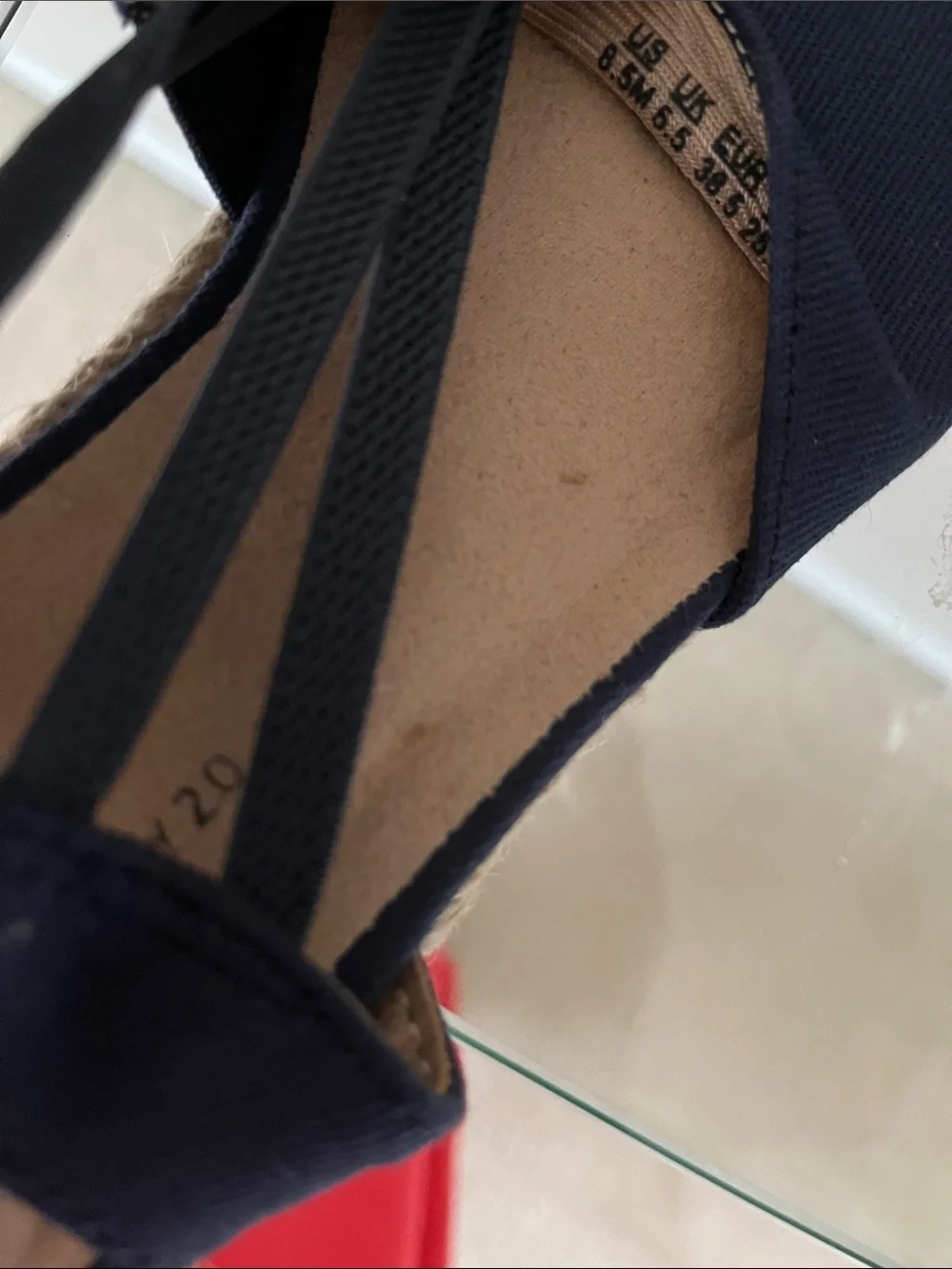 Life Stride Navy Canvas Espadrille Slingbacks